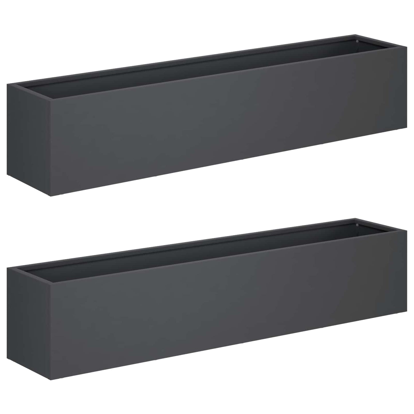 Have Blomsterkrukke 2 stk. Antracit 80 x 20 x 20 cm