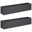 Have Blomsterkrukke 2 stk. Antracit 100 x 20 x 20 cm
