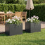 Have Blomsterkrukke 2 stk. Antracit 40 x 30 x 30 cm
