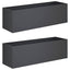 Have Blomsterkrukke 2 stk. Antracit 80 x 30 x 30 cm