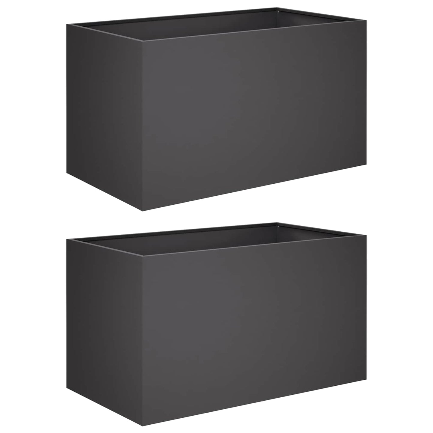 Have Blomsterkrukke 2 stk. Sort 100 x 50 x 50 cm