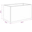 Have Blomsterkrukke 2 stk. Sort 100 x 50 x 50 cm