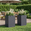Have Blomsterkrukke 2 stk. Antracit 30 x 30 x 40 cm