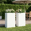 Have Blomsterkrukke 2 stk. Hvid 40 x 20 x 75 cm Koldvalset stål
