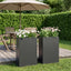 Have Blomsterkrukke 2 stk. Sort 50 x 20 x 75 cm Koldvalset stål