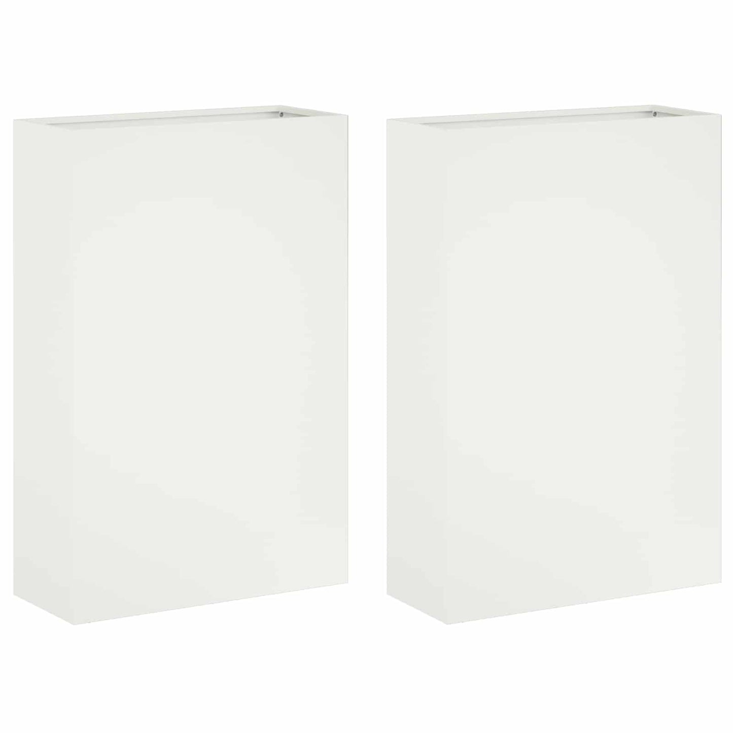 Have Blomsterkrukke 2 stk. Hvid 50 x 20 x 75 cm Koldvalset stål