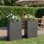 Have Blomsterkrukke 2 stk. Antracit 50 x 20 x 75 cm