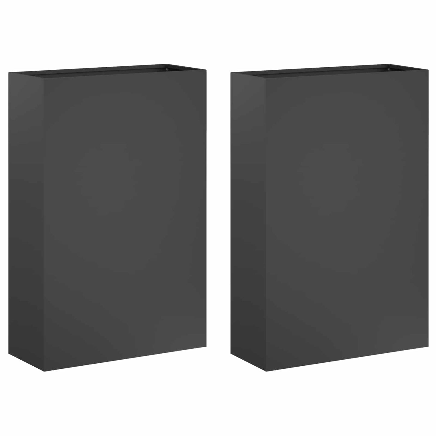 Have Blomsterkrukke 2 stk. Antracit 50 x 20 x 75 cm