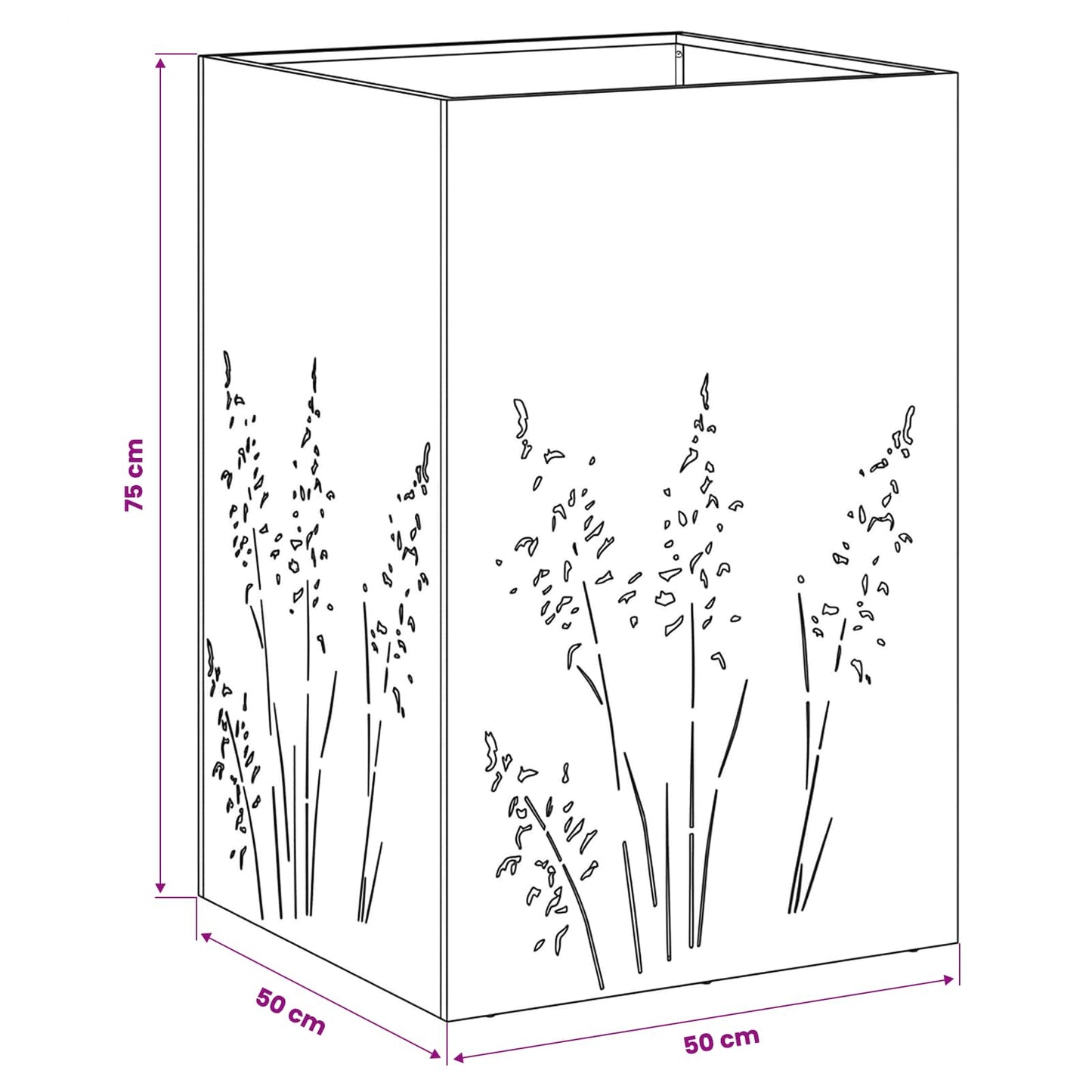 Have Blomsterkrukke 2 stk. Olivengrøn 50 x 50 x 75 cm