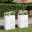 Have Blomsterkrukke 2 stk. Hvid 50 x 30 x 75 cm Koldvalset stål