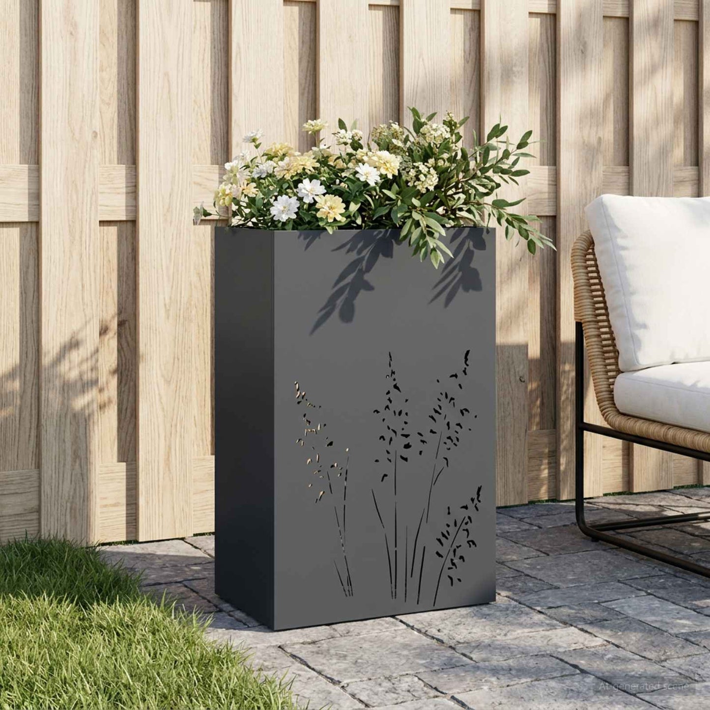 Have Blomsterkrukke Antracit 50 x 30 x 75 cm Koldvalset stål