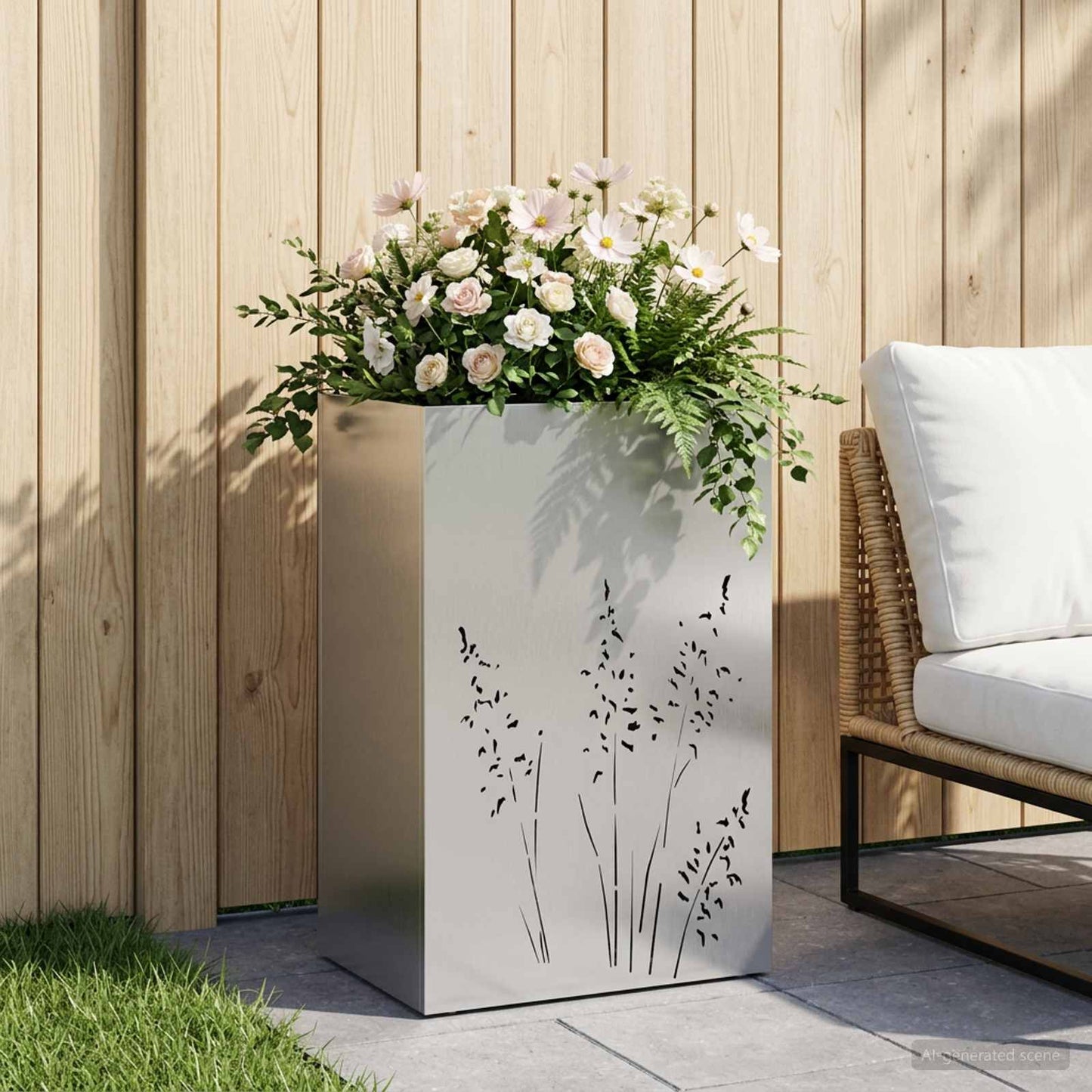 Have Blomsterkrukke Sølv 50 x 30 x 75 cm Rustfrit stål