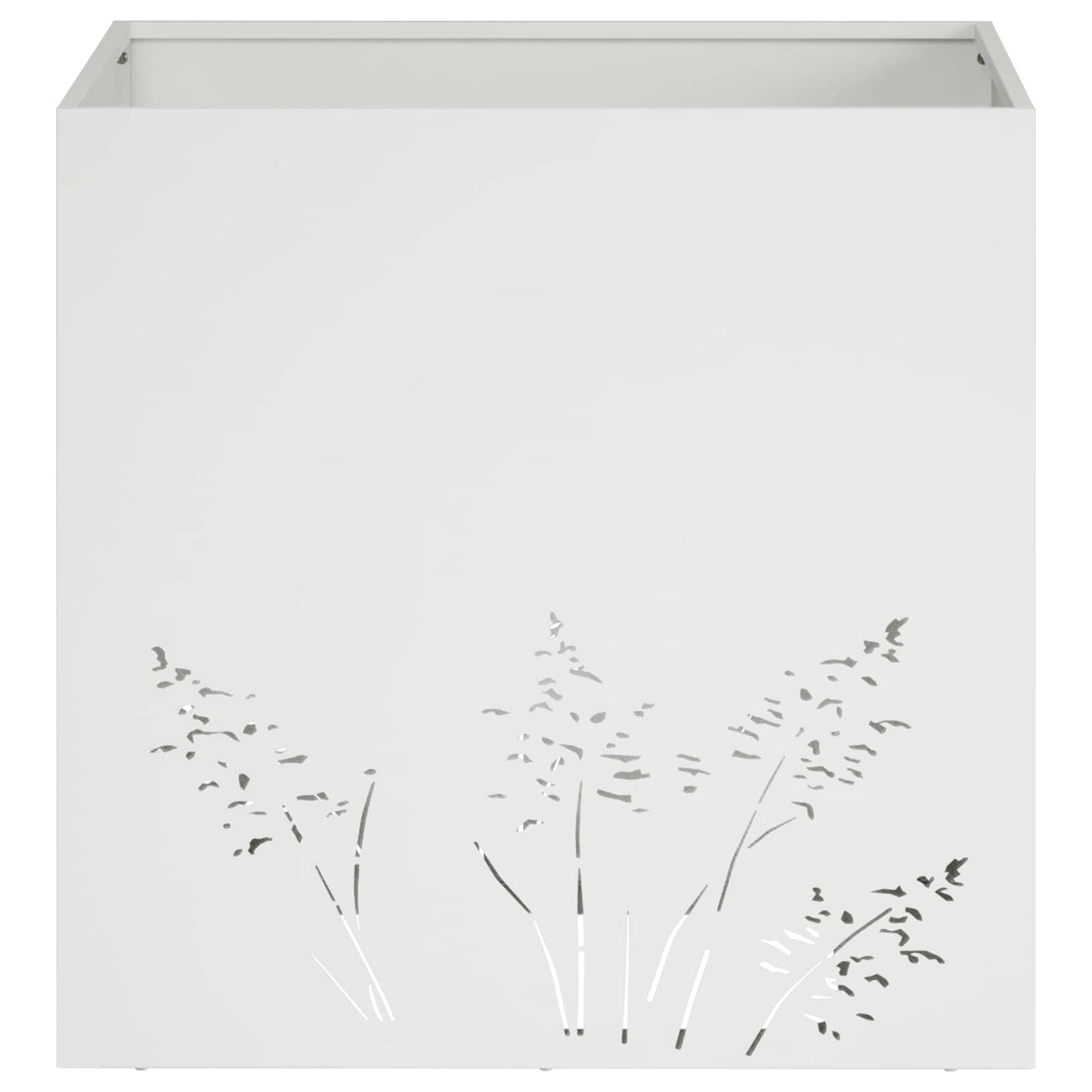 Have Blomsterkrukke 2 stk. Hvid 50 x 50 x 49 cm Koldvalset stål