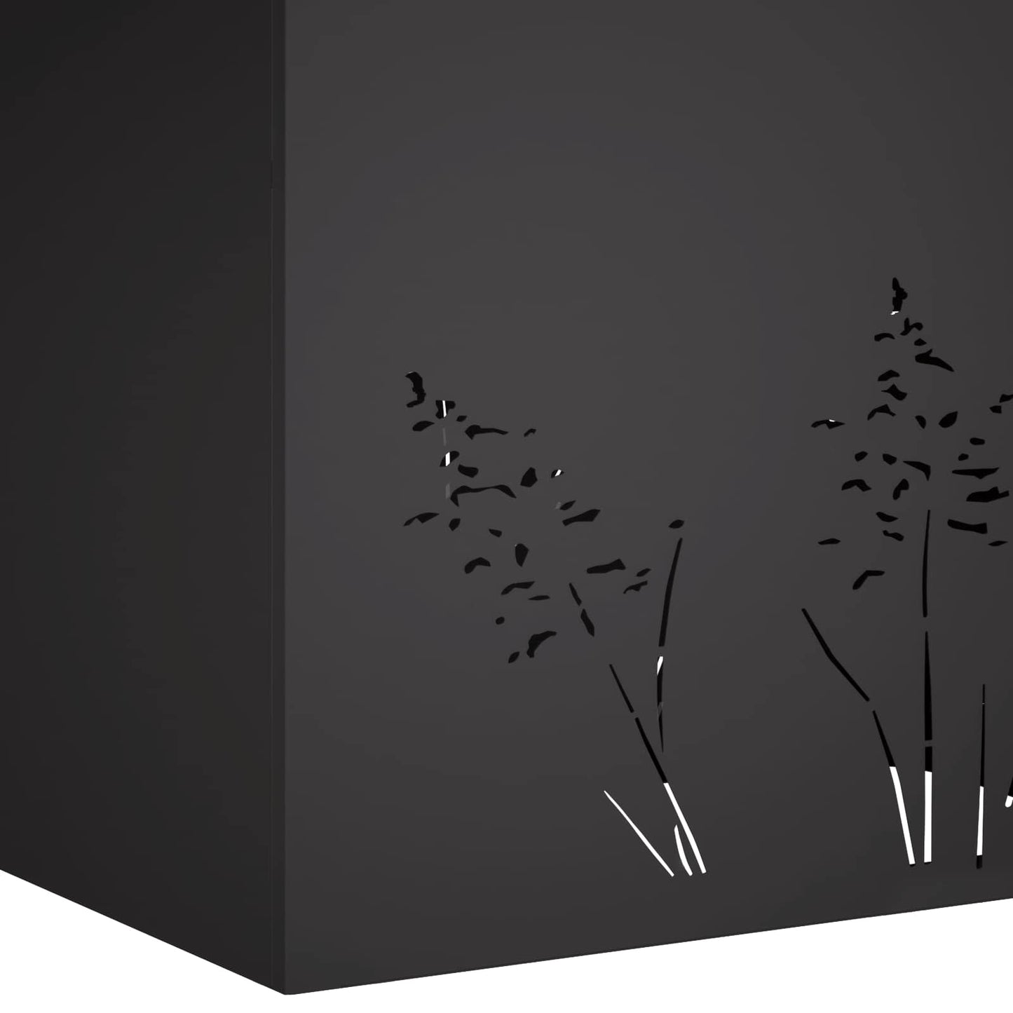 Have Blomsterkrukke Sort 80 x 20 x 49 cm Koldvalset stål