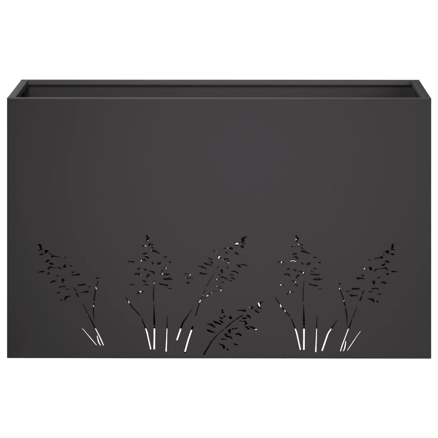 Have Blomsterkrukke Sort 80 x 20 x 49 cm Koldvalset stål