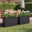 Have Blomsterkrukke 2 stk. Sort 80 x 20 x 49 cm Koldvalset stål