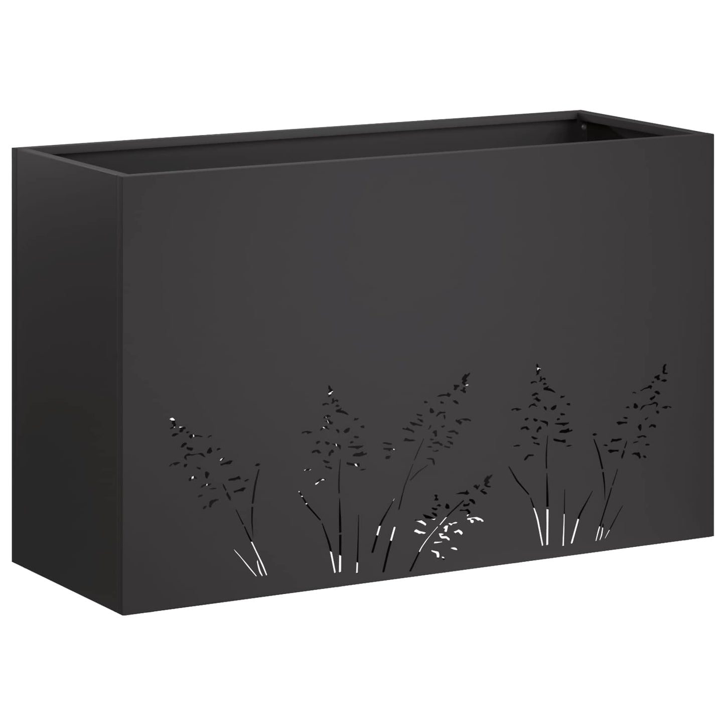 Have Blomsterkrukke 2 stk. Sort 80 x 20 x 49 cm Koldvalset stål