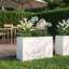 Have Blomsterkrukke Hvid 80 x 20 x 49 cm Koldvalset stål