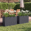 Have Blomsterkrukke 2 stk. Antracit 80 x 20 x 49 cm