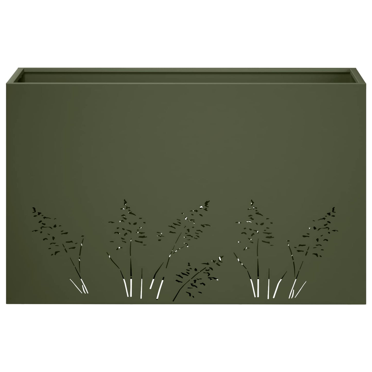 Have Blomsterkrukke Olivengrøn 80 x 20 x 49 cm Koldvalset stål
