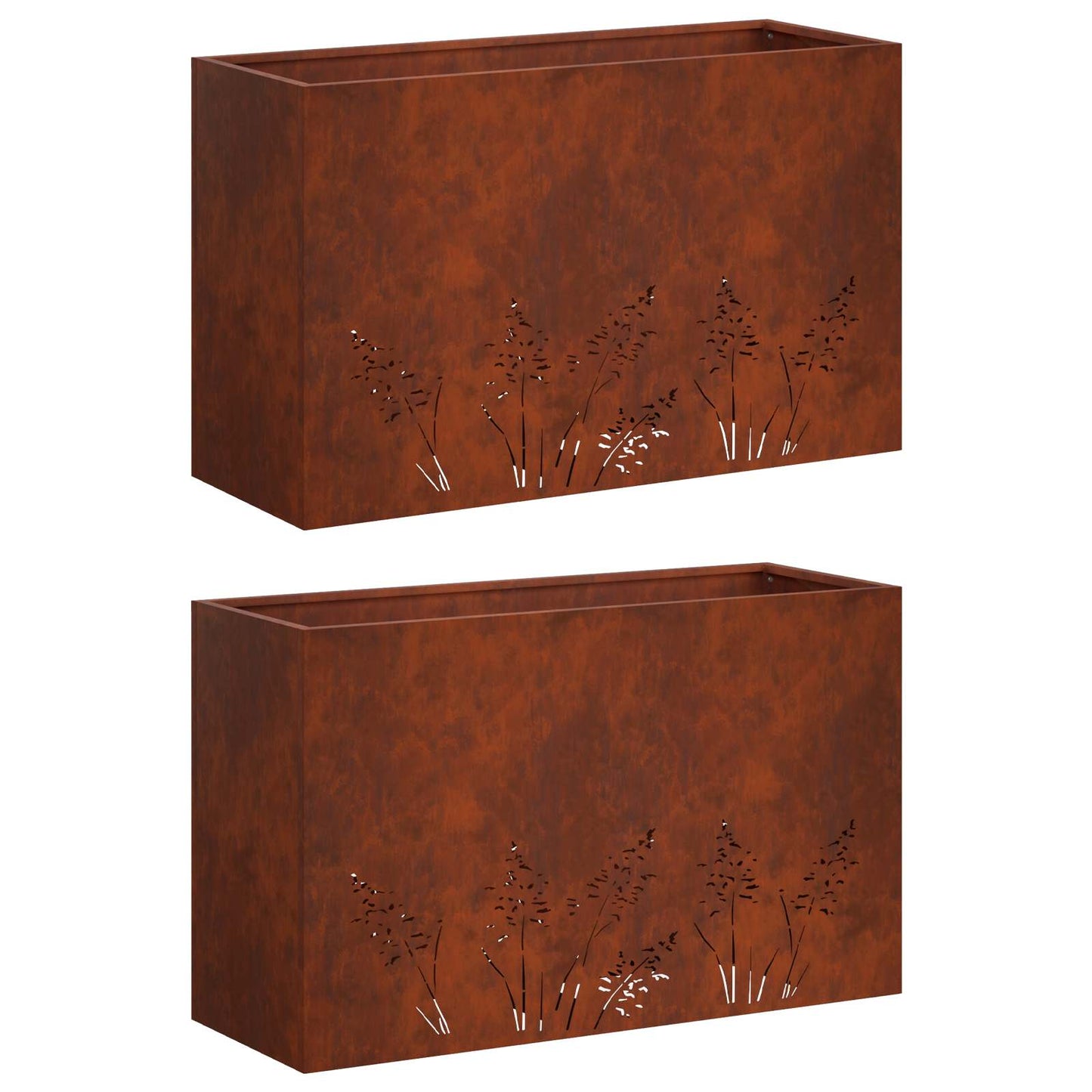Have Blomsterkrukke 2 stk. Rusten 80 x 20 x 49 cm Cortenstål