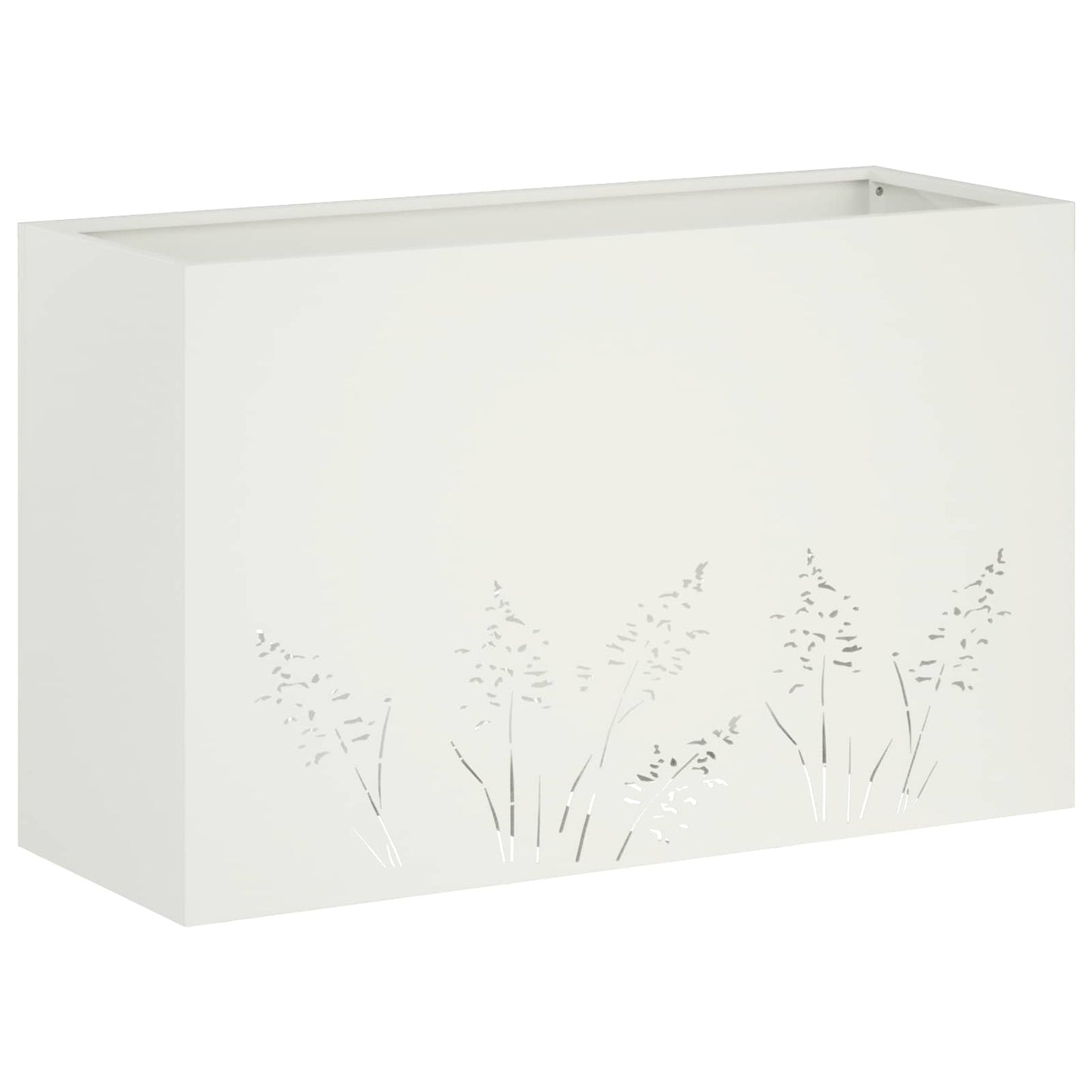 Have Blomsterkrukke 2 stk. Hvid 80 x 30 x 49 cm Koldvalset stål