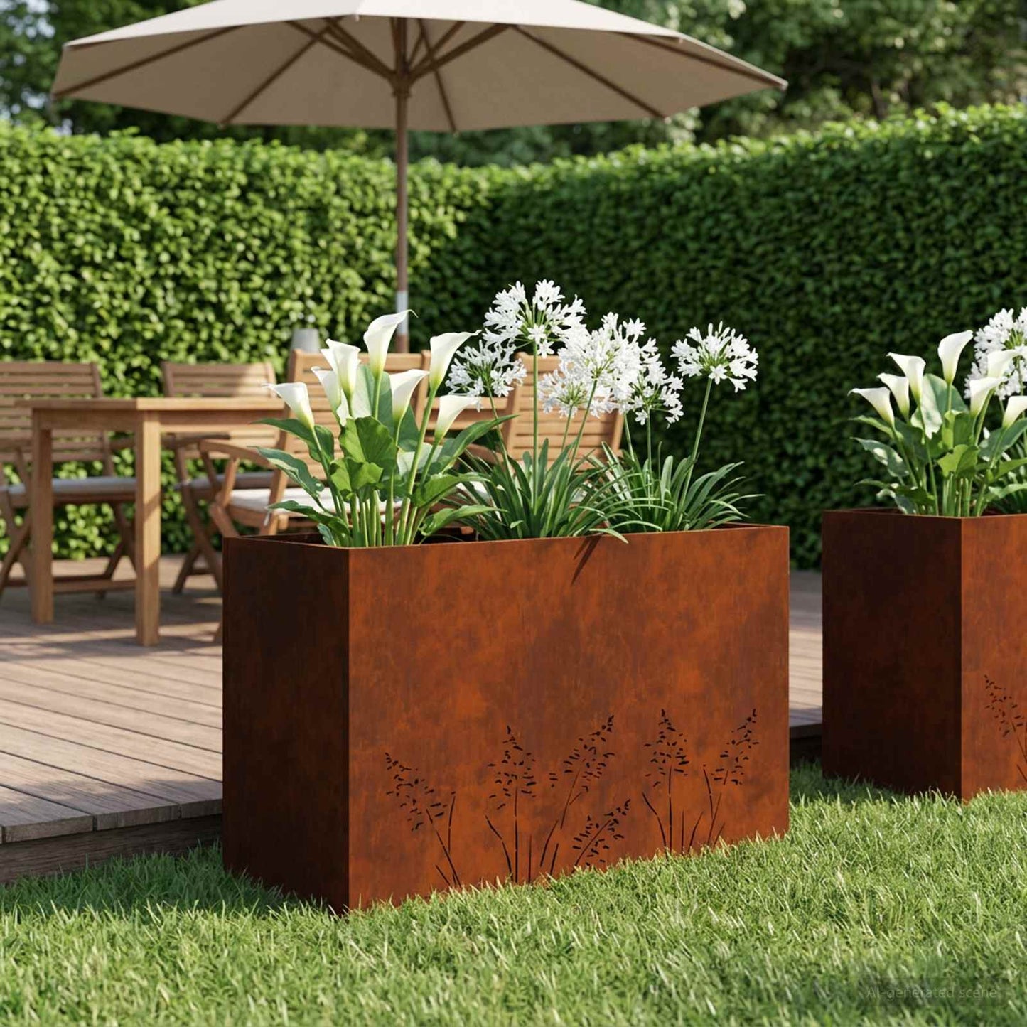 Have Blomsterkrukke Rusten 80 x 30 x 49 cm Cortenstål