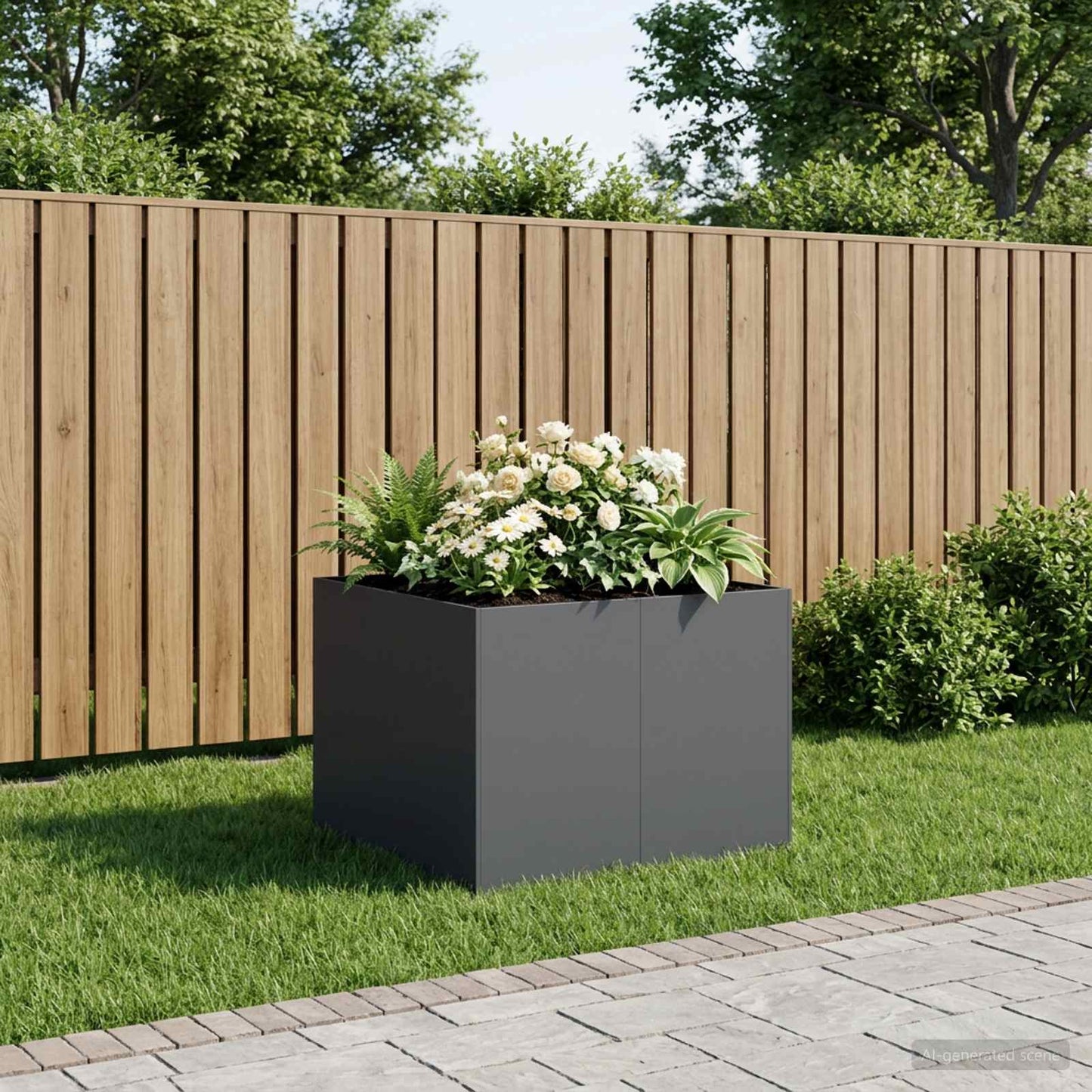 Have Blomsterkrukke Antracit 80 x 80 x 60 cm Koldvalset stål