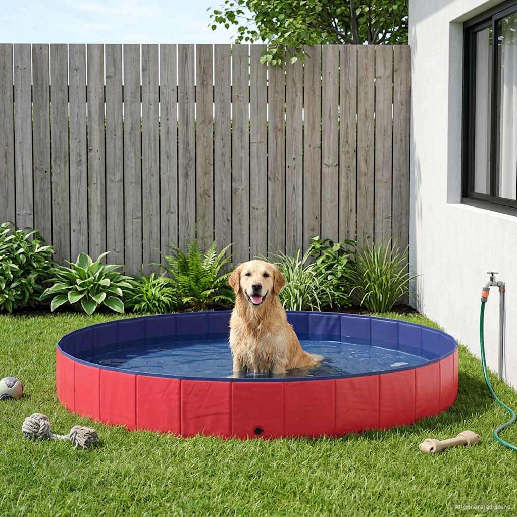 Hund Pool Rød Ø300 x 38 cm Tykt PVC