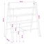 Dobbelt-sidet tæppe stige Sort 90 x 50 x 100 cm Bambus