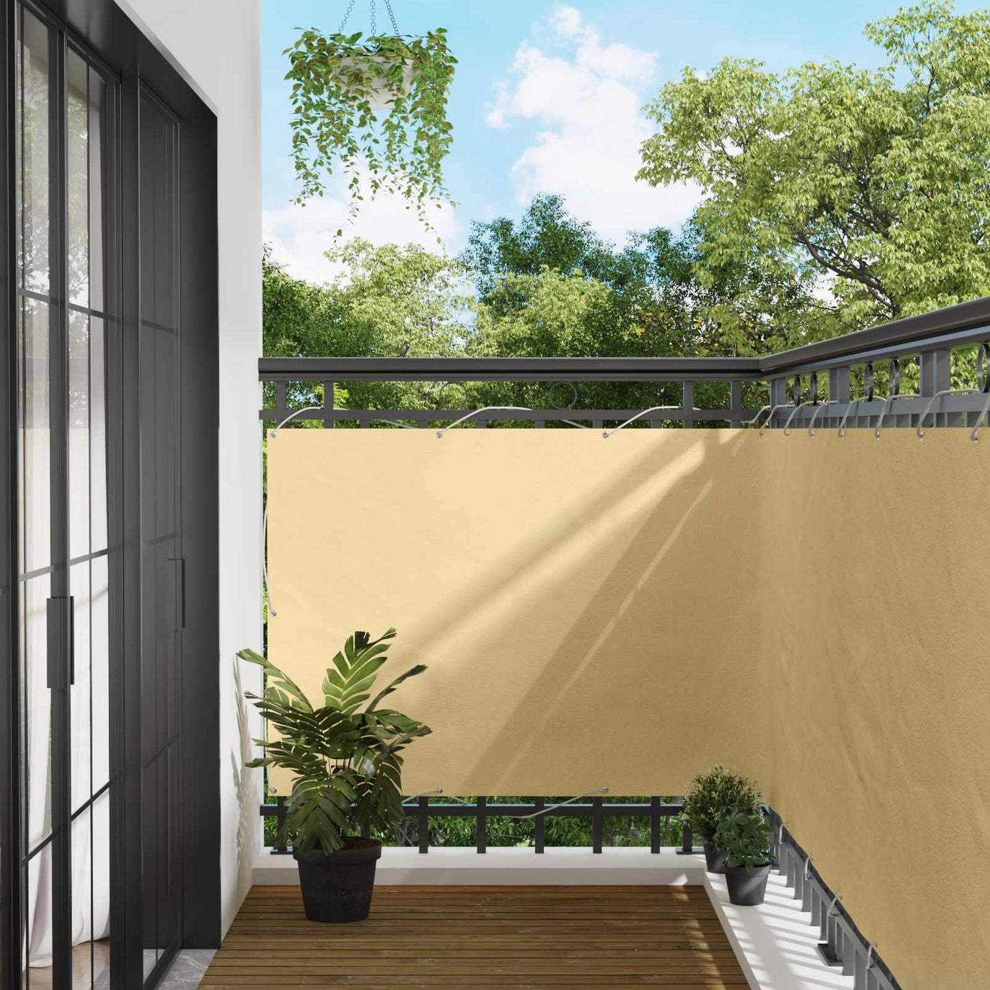 Altan Skærm Sandfarvet 110 x 600 cm Oxford stof