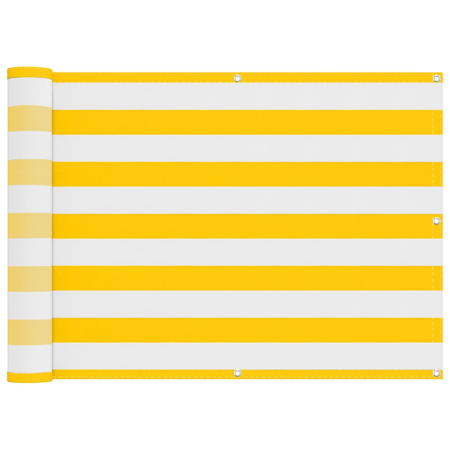 Altan Skærm Gul og Hvid 75 x 200 cm PU belagt oxford alu