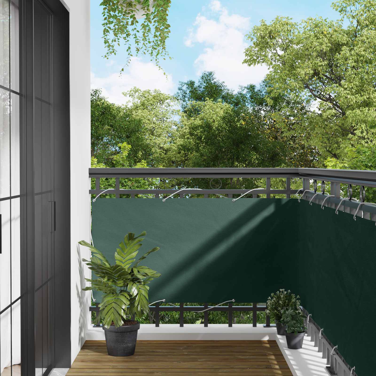 Altan Skærm 75 x 200 cm PU belagt oxford alu billede