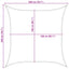 Solskygge sejl 2 x 2 m 100% polyester Oxford Firkantet
