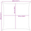Solskygge sejl 3,6 x 3,6 m 100% polyester Oxford Firkantet