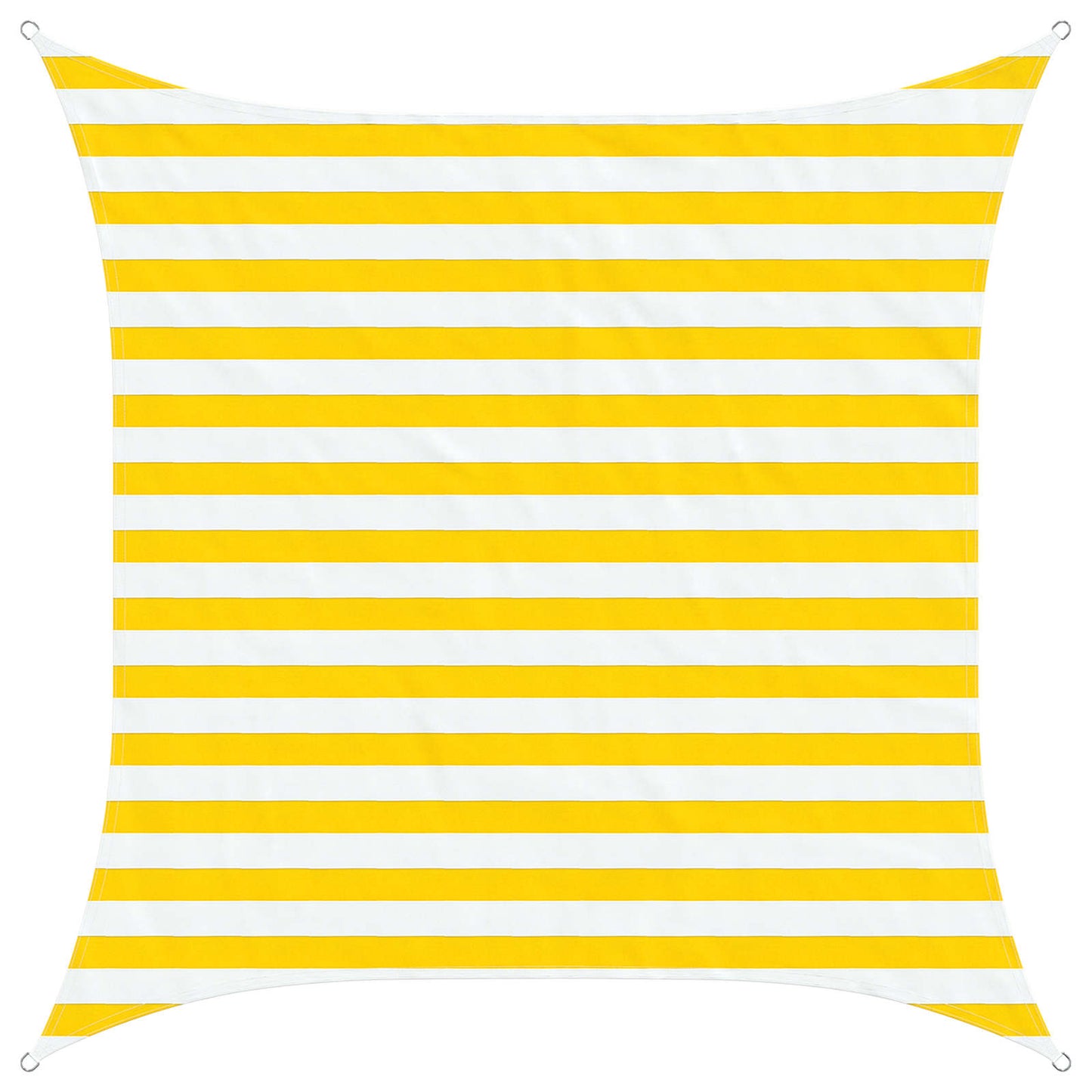 Solskygge sejl Gul og Hvid 2 x 2 m 100% polyester Oxford