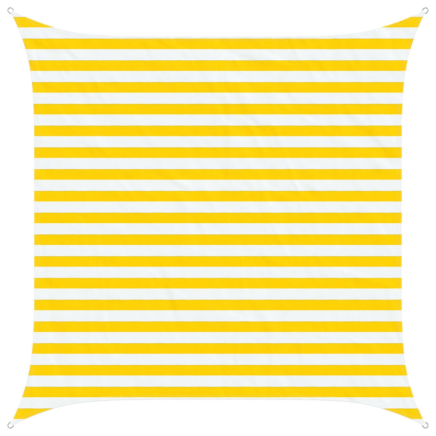 Solskygge sejl Gul og Hvid 2,5 x 2,5 m 100% polyester Oxford