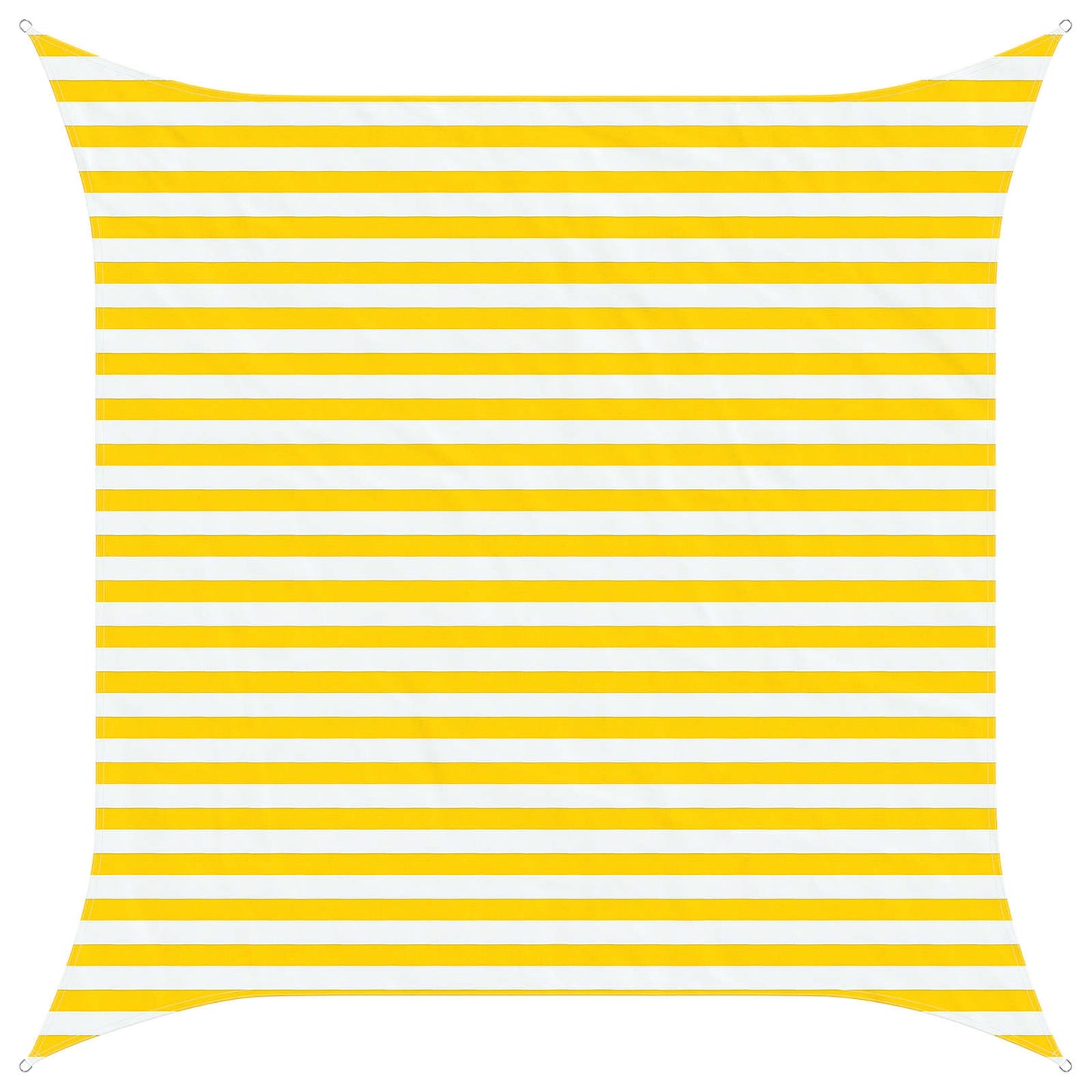 Solskygge sejl Gul og Hvid 3 x 3 m 100% polyester Oxford