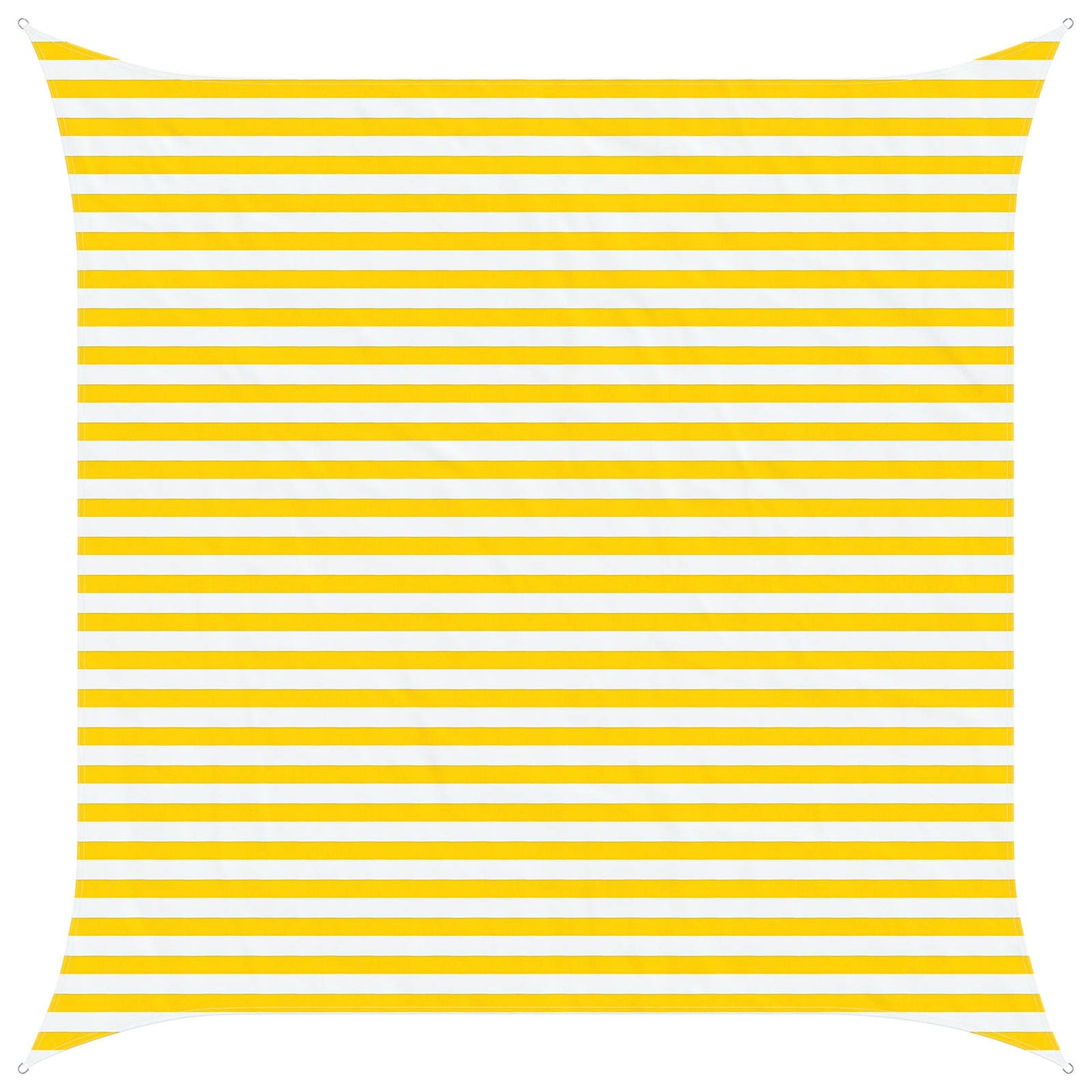 Solskygge sejl Gul og Hvid 3,6 x 3,6 m 100% polyester Oxford
