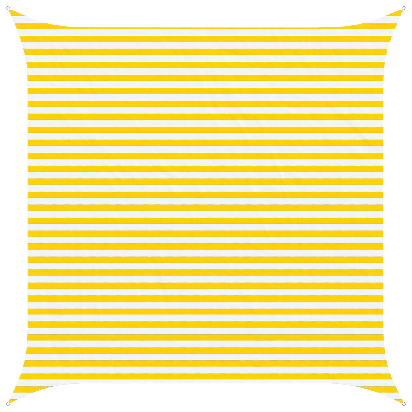 Solskygge sejl Gul og Hvid 4 x 4 m 100% polyester Oxford