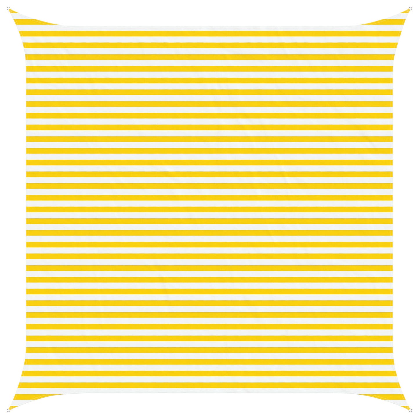 Solskygge sejl Gul og Hvid 4,5 x 4,5 m 100% polyester Oxford