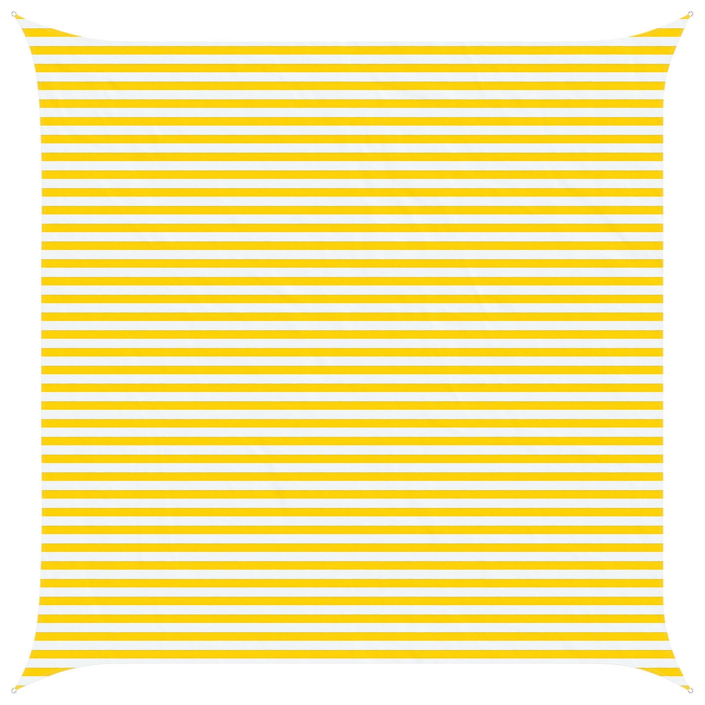 Solskygge sejl Gul og Hvid 5 x 5 m 100% polyester Oxford