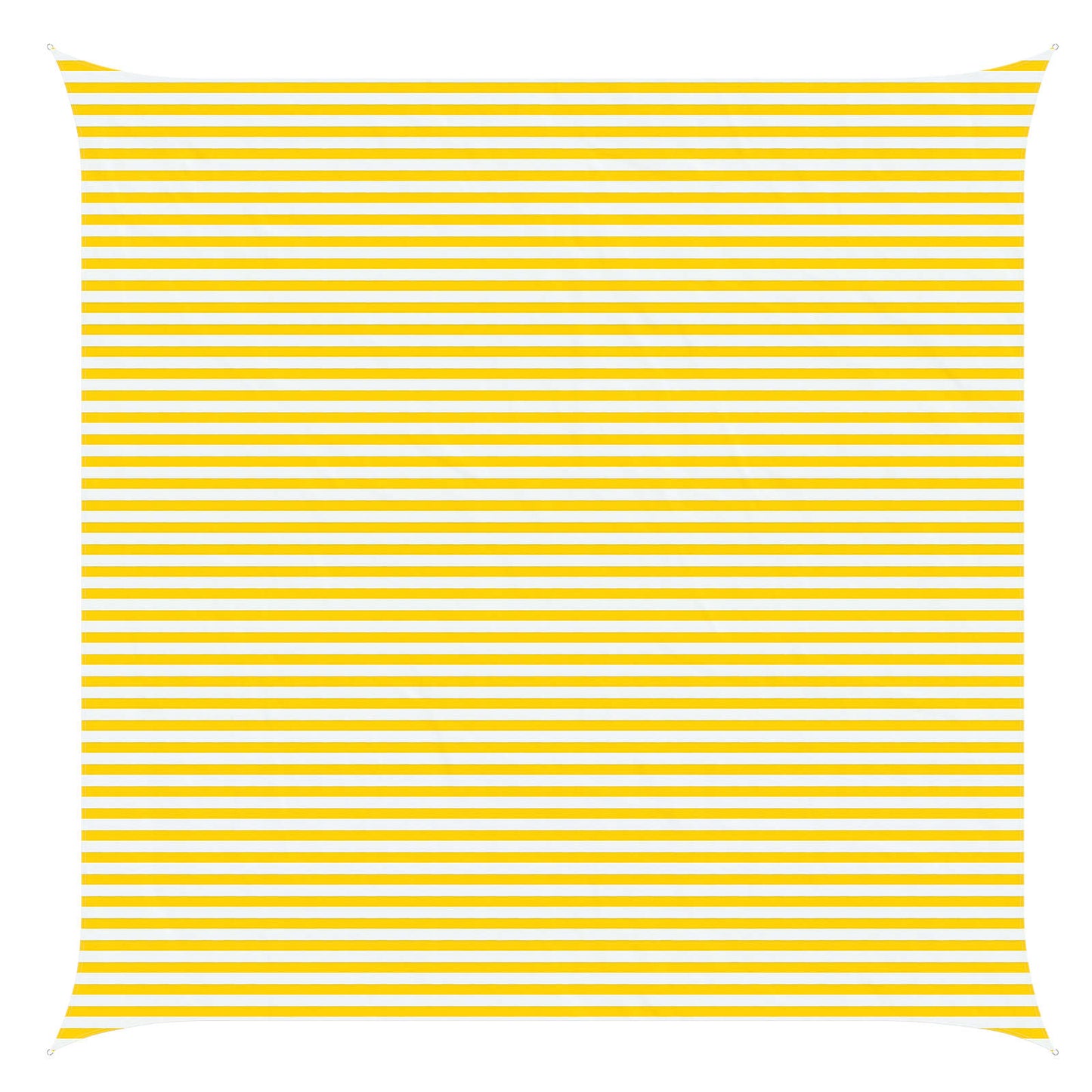 Solskygge sejl Gul og Hvid 6 x 6 m 100% polyester Oxford