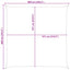 Solskygge sejl Gul og Hvid 6 x 6 m 100% polyester Oxford