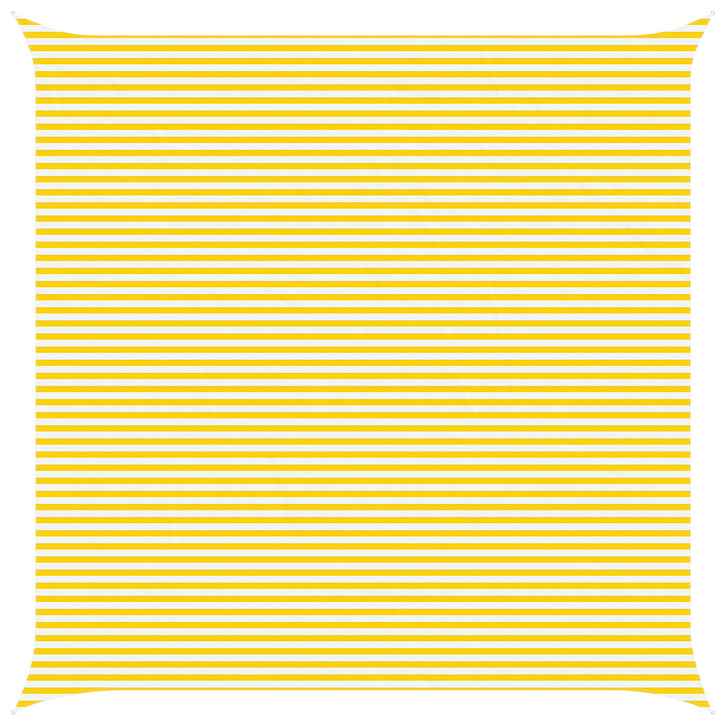 Solskygge sejl Gul og Hvid 7 x 7 m 100% polyester Oxford