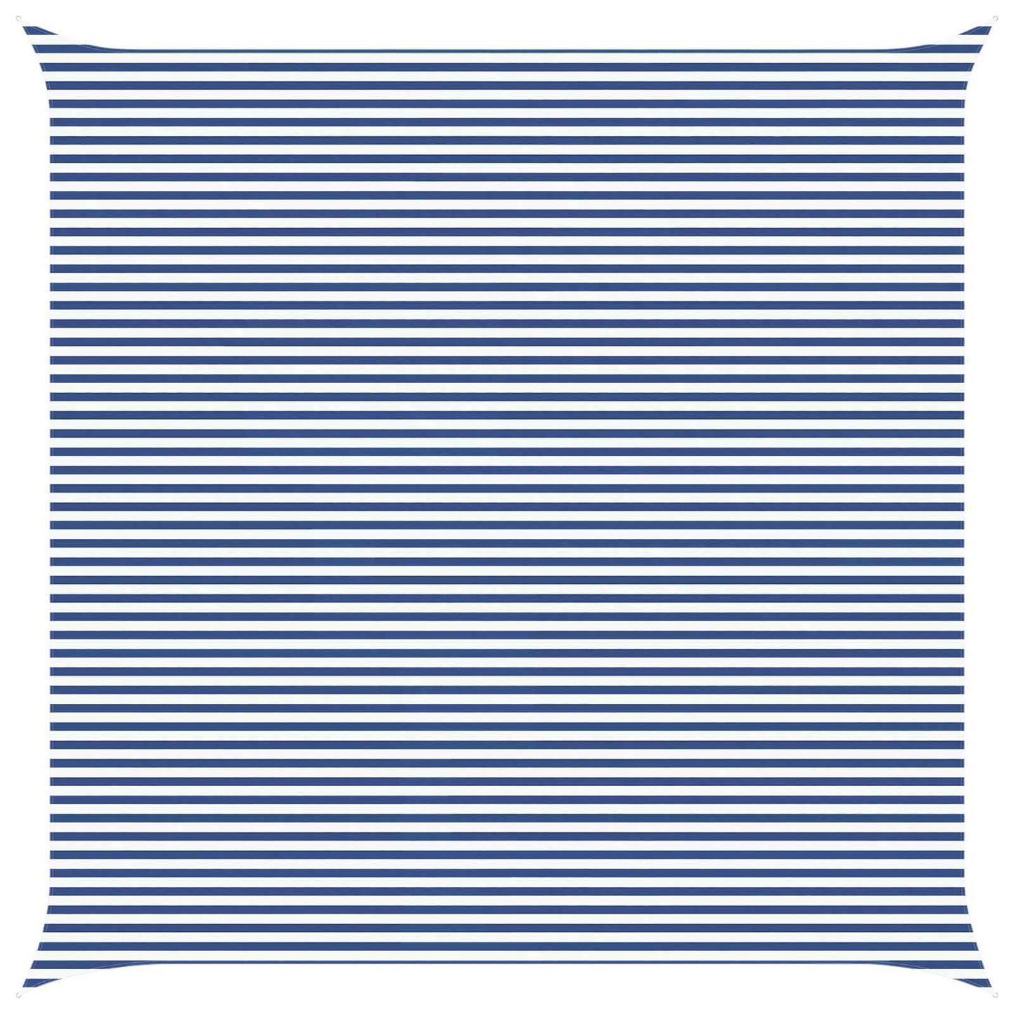 Solskygge sejl Blå og Hvid 7 x 7 m 100% polyester Oxford