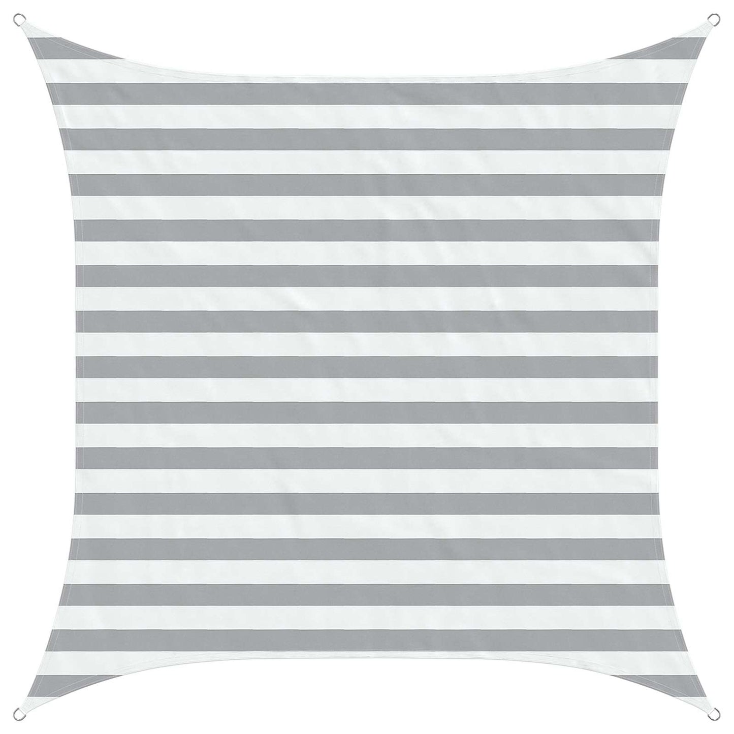 Solskygge sejl Lys Grå og Hvid 2 x 2 m 100% polyester Oxford