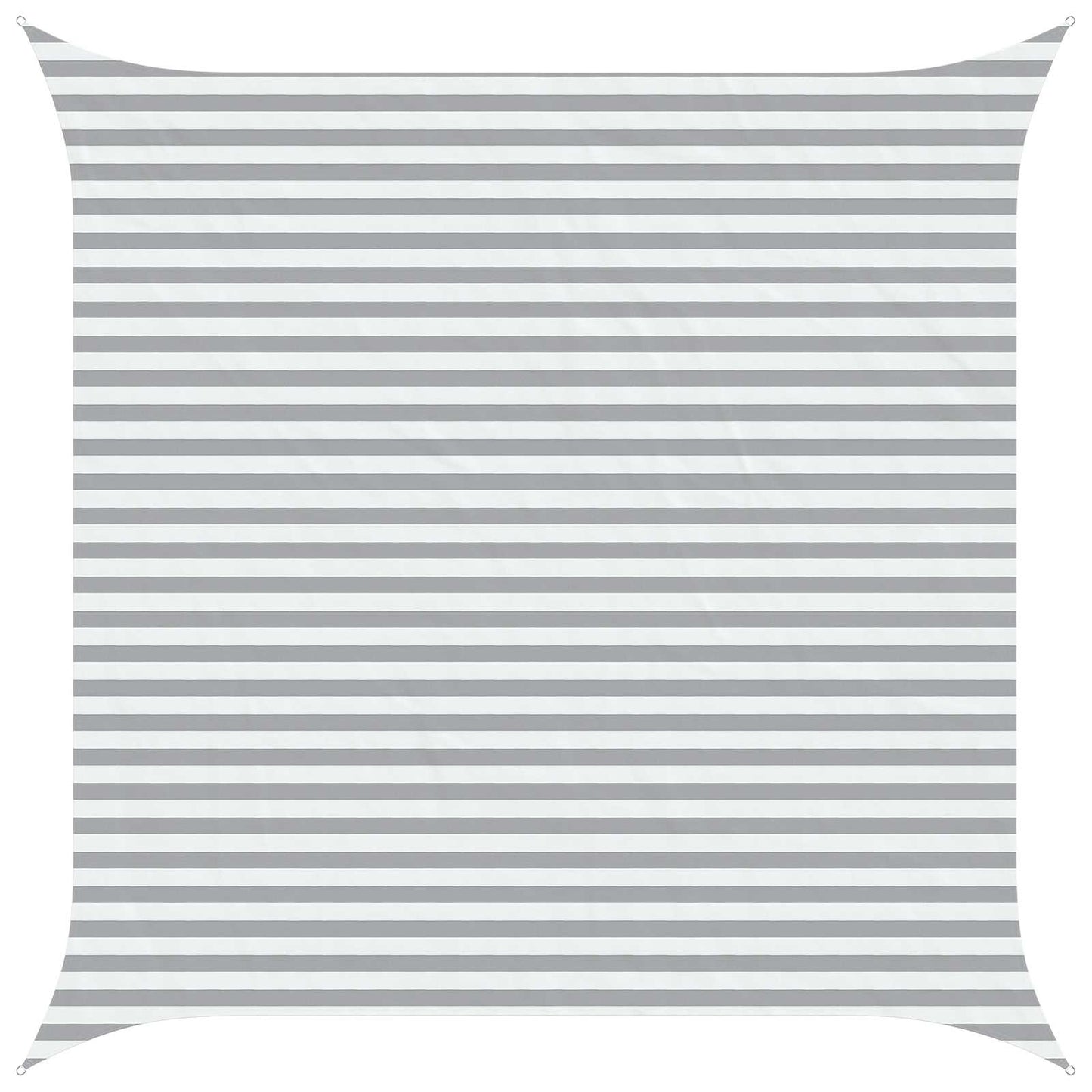 Solskygge sejl Lys Grå og Hvid 4 x 4 m 100% polyester Oxford