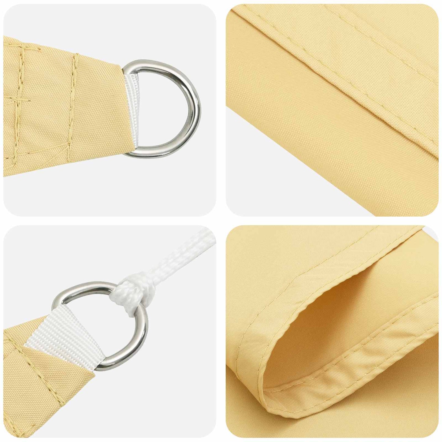 Solskygge sejl Sandfarvet 6 x 2,5 m 100% polyester Oxford
