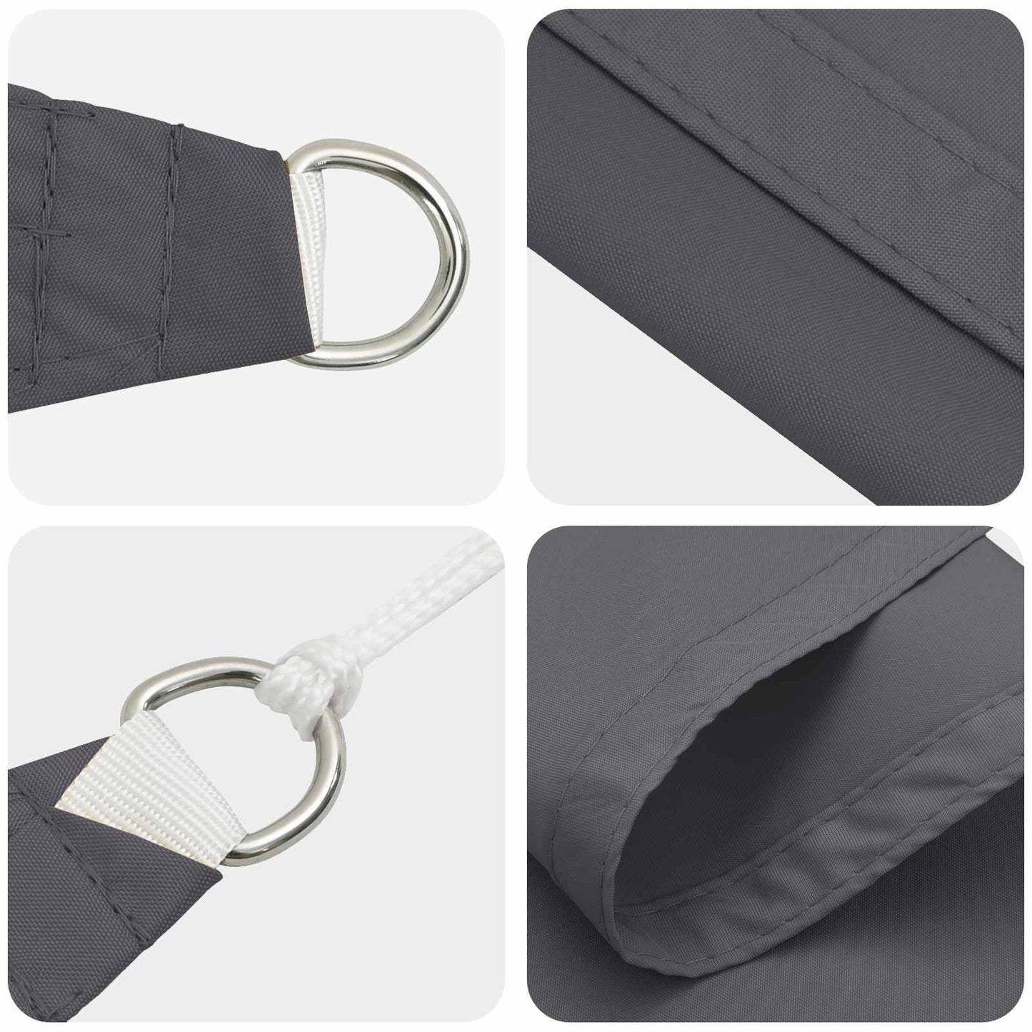 Solskygge sejl Antracit 6 x 2,5 m 100% polyester Oxford